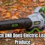 how much dnb does electric leaf blower produce