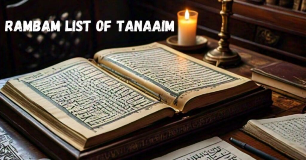 rambam list of tanaaim